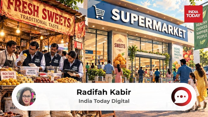 India is destroying tonnes of adulterated festival sweets, yet the perfectly legal ultra-processed snack that harms far more people never fails a test. India is destroying tonnes of adulterated festival sweets, yet the perfectly legal ultra-processed snack that harms far more people never fails a test.