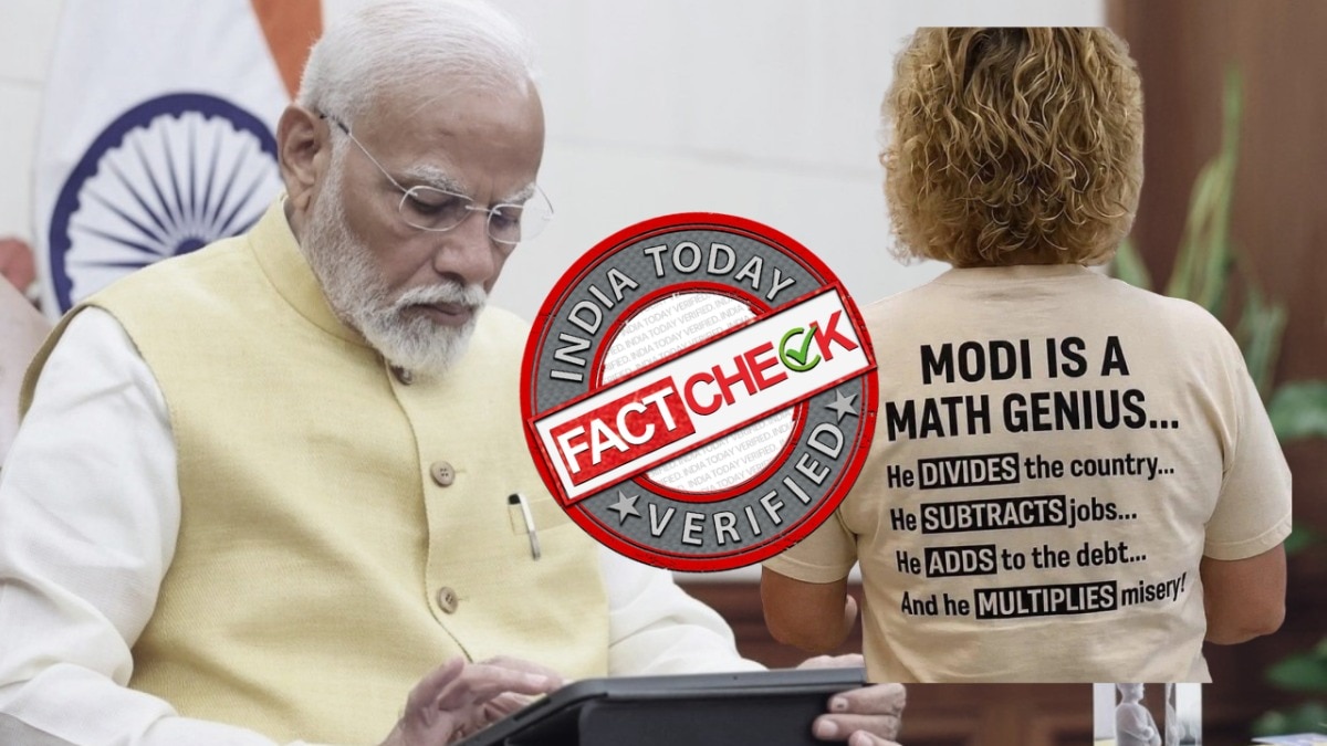 T-shirt mocking Modi spotted abroad? Here are the facts