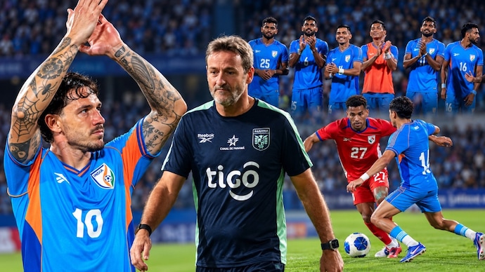 India held Panama to a 1-1 draw in Bengaluru. (Image: X/@fepafut, X/@IndianFootball) India vs Panama