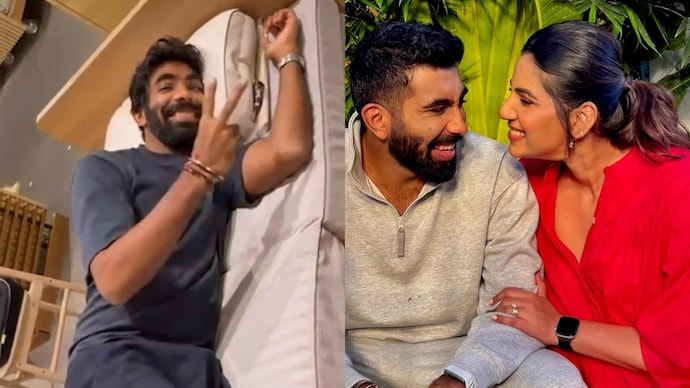 Jasprit Bumrah’s hunt for a Japanese pillow sparks hilarious banter with wife Sanjana. Courtesy: Bumrah Instagram screengrab