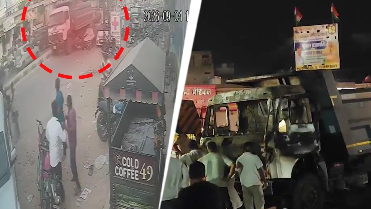 The accident took place when the woman and her husband were returning from a pilgrimage site. Jodhpur accident