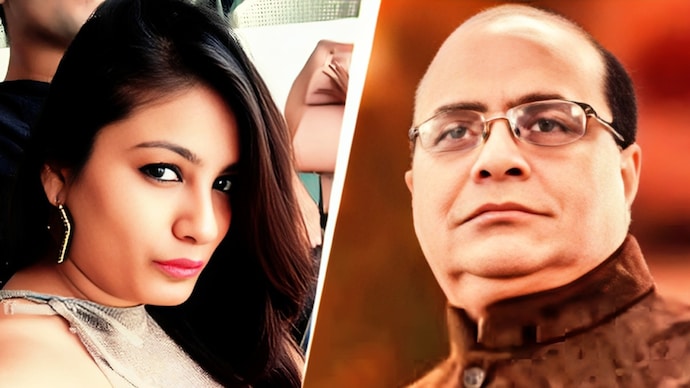 Shalu Minocha (left) and her murdered father-in-law Vineet Minocha (right)