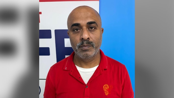 Karan Aswani was arrested in Dubai and brought to Jaipur in connection with the businessman kidnapping case. (Source: ITG)