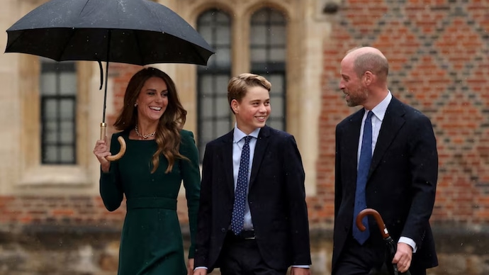 Kate Middleton, Prince William accompany Prince George on his first day of Eton college (Photos: Reuters) Kate Middleton, Prince William accompany Prince George on his first day of Eton college