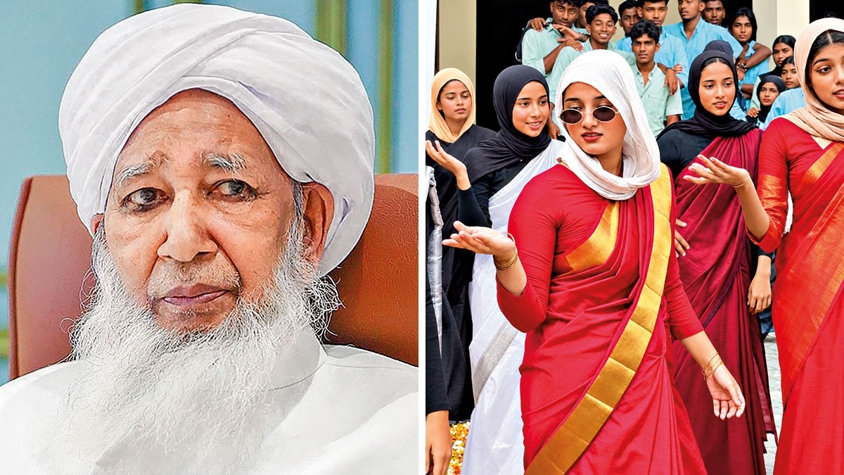 HEAVY HANDED: AP Kanthapuram Aboobacker Musliyar and (right) Onam celebrations in Kerala, Aug. 20
