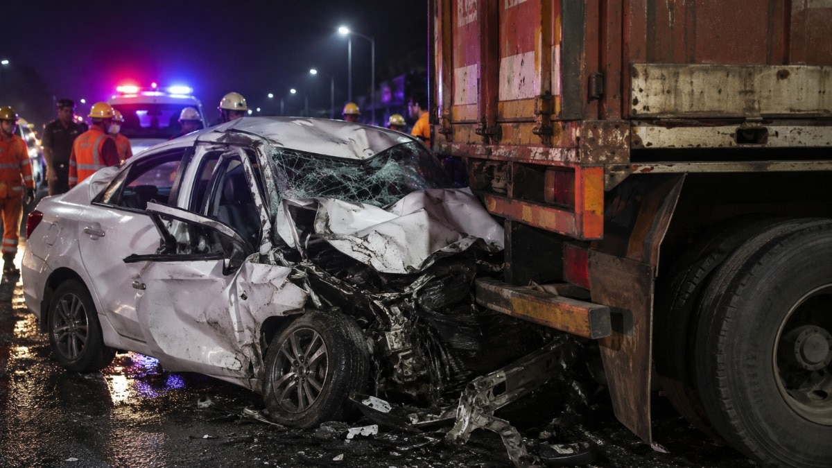 8 killed as car rams parked lorry in Kerala's Thrissur