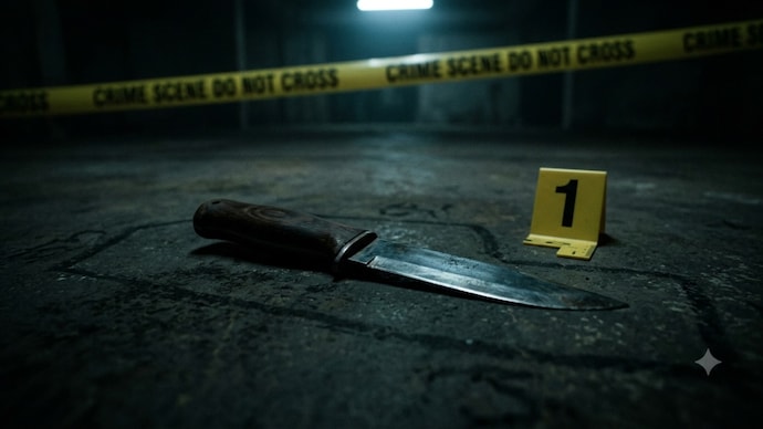 The victim's body bore wounds inflicted by a sharp-edged weapon. (AI-generated representative image) Knife