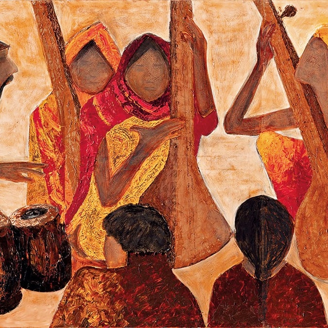 Painting outside the lines | Krishen Khanna exhibition @ Bihar Museum, Patna
