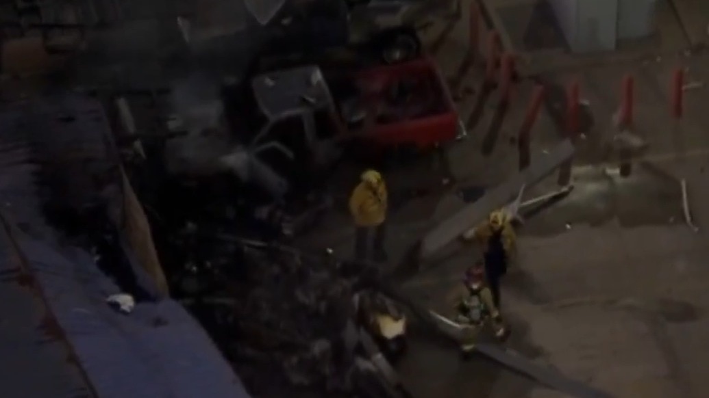 3 killed after news helicopter covering SUV-bus collision in Los Angeles crashes