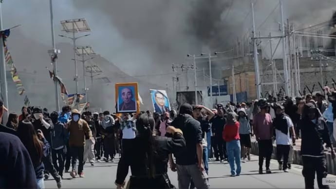 Four people were killed in police firing and around 60 were injured in the violence last September. (File photo/PTI) Ladakh violence