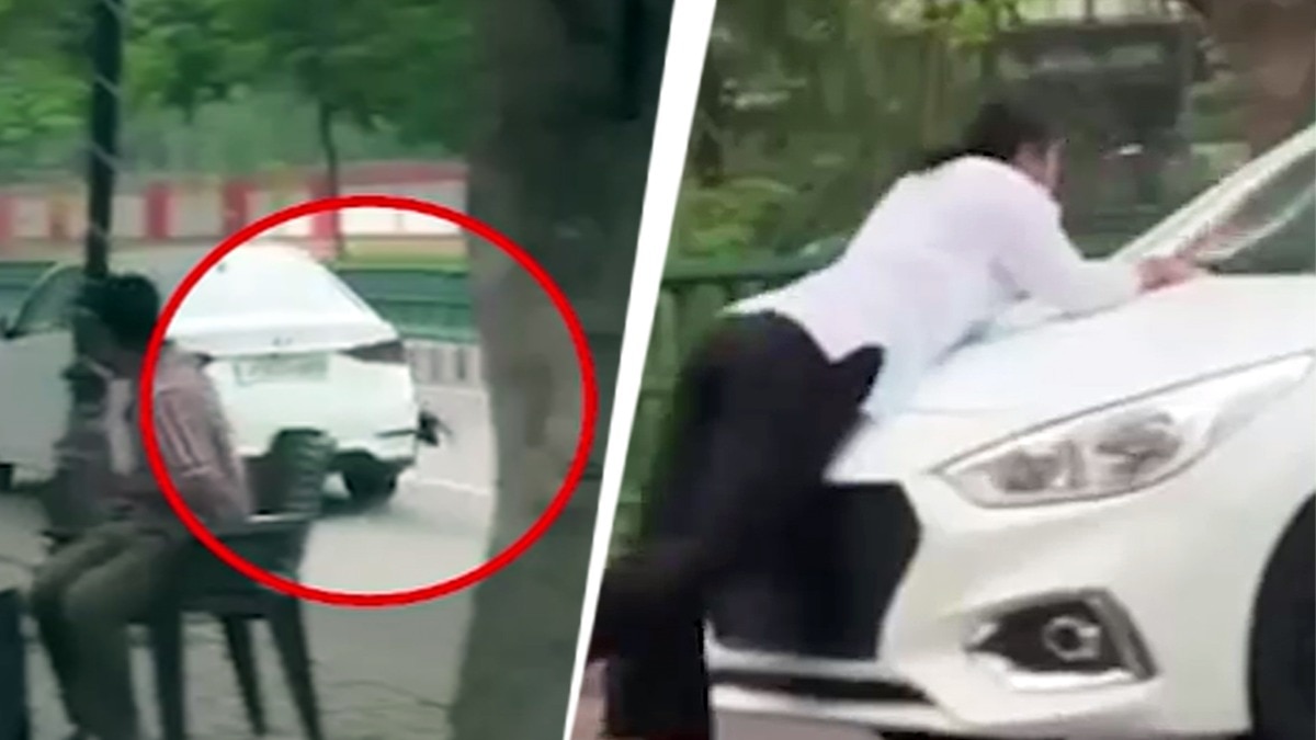 Video: Man hits girlfriend with car after fight, drags her on bonnet, runs over