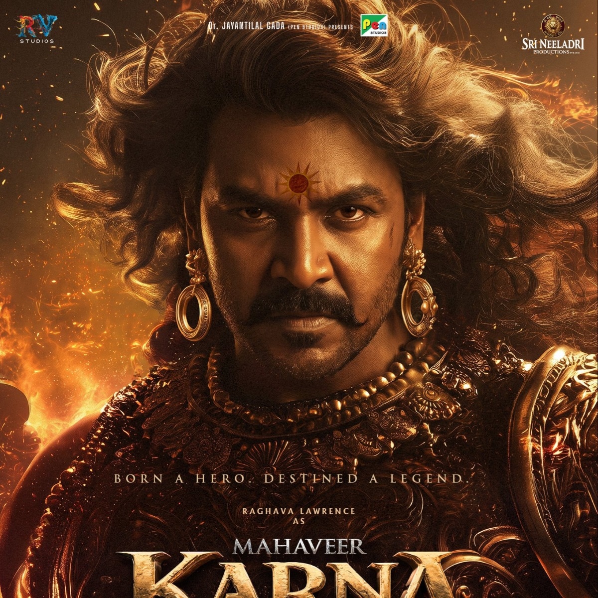 Raghava Lawrence transforms into Karna in Rs 150-crore epic Mahaveer Karna poster