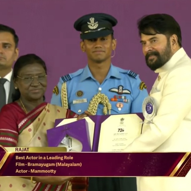 Malayalam star Mammootty receives his 4th Best Actor National Award, calls it magic