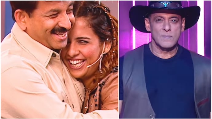 Manoj Tiwari with daughter's Rhiti Tiwari to enter Bigg Boss 20. (Credit: Instagram/JioHotstar) Manoj Tiwari with daughter's Rhiti Tiwari to enter Bigg Boss 20