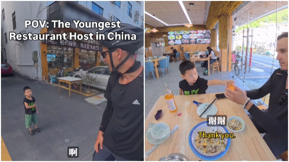 Man's adorable run-in with 5-year-old 'restaurant host' in China goes beyond a meal