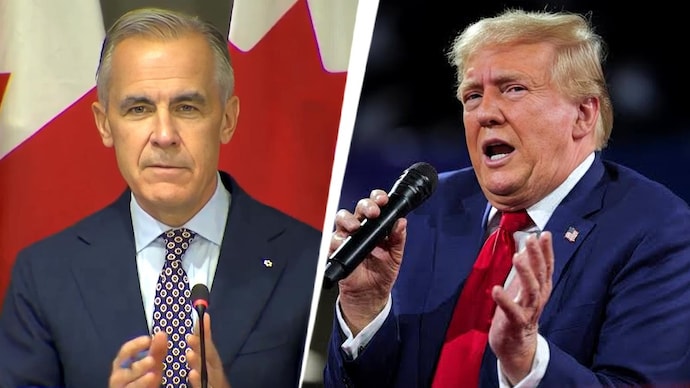 Canadian Prime Minister Mark Carney (L) has taken digs at US President Donald Trump (R) over his trade policies in the past. (Photo: Reuters)