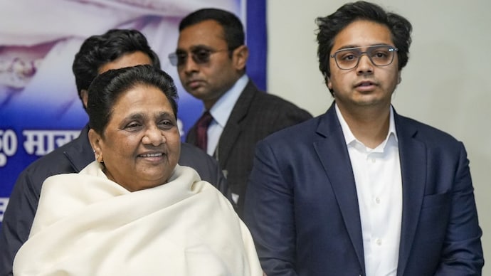 Mayawati claimed that Akash Anand asked her secretary not to inform her about a phone call he made to him. (File Photo: PTI) Mayawati and Akash Anand