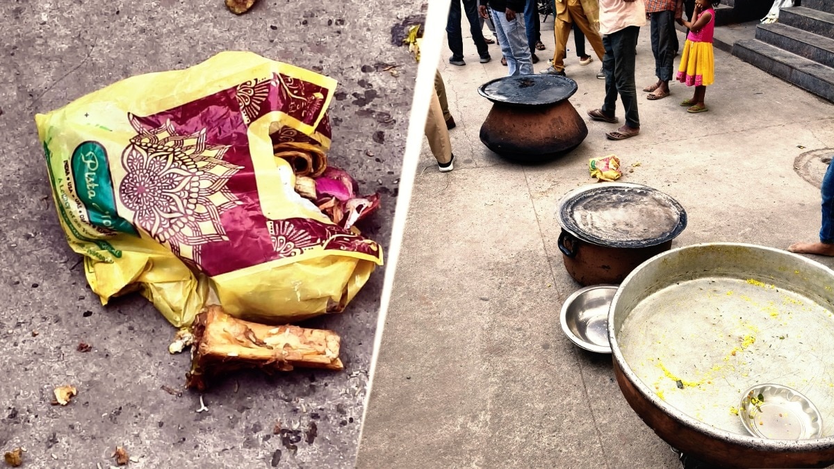 Meat thrown from 7th floor during Ganesh event in Hyderabad, 3 detained
