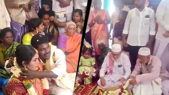 Members of the dargah administration also attended the ceremony and congratulated the newlyweds. (Screen grabs: ITG)