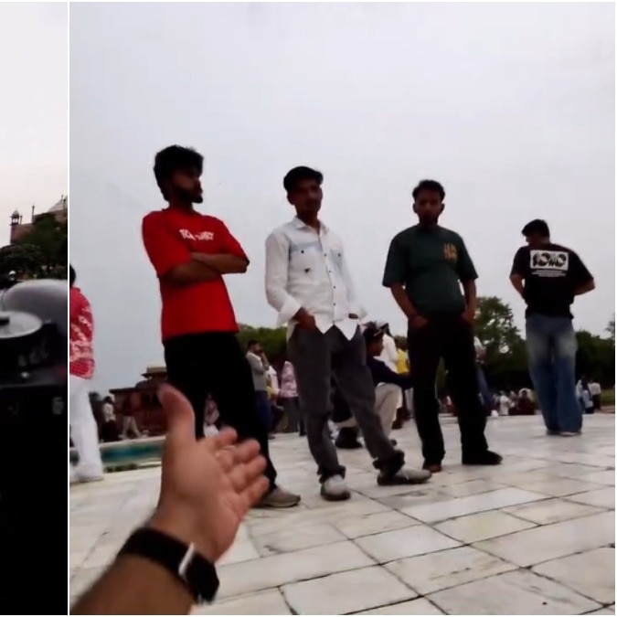 Taj Mahal photographer calls out men staring at foreign tourist, tells them to move