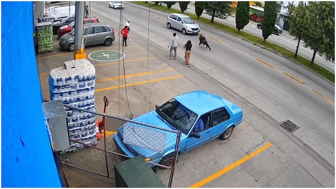 Mexico man saves child from oncoming car (Photo: @RT_com/X) Mexico man saves child from oncoming car