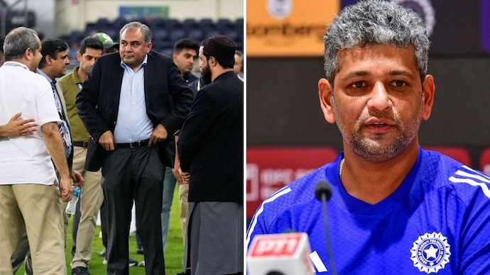 Muzumdar said that the team was happy to stand by the call to snub Naqvi (Courtesy: AP/PTI) Mohsin Naqvi, Amol Muzumdar