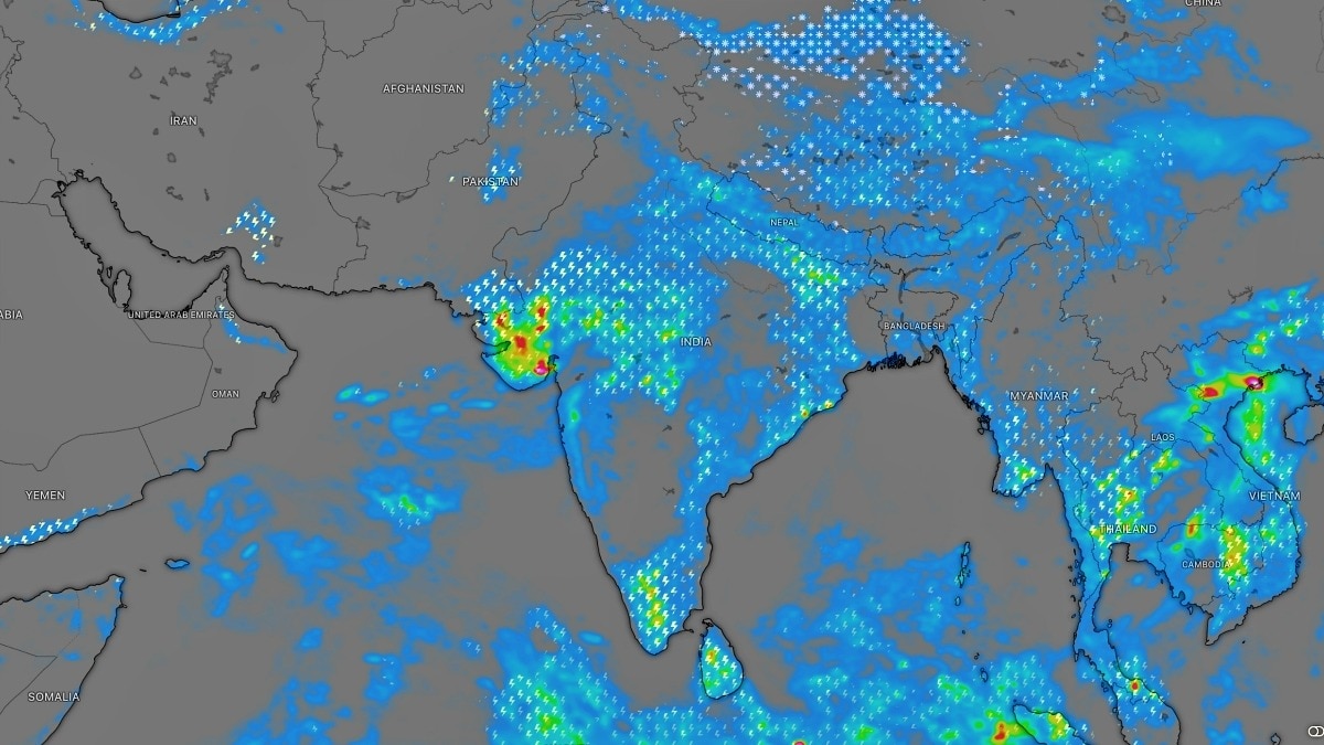 The system has already triggered intense rainfall activity. (Photo: Windy) Monsoon rain alert