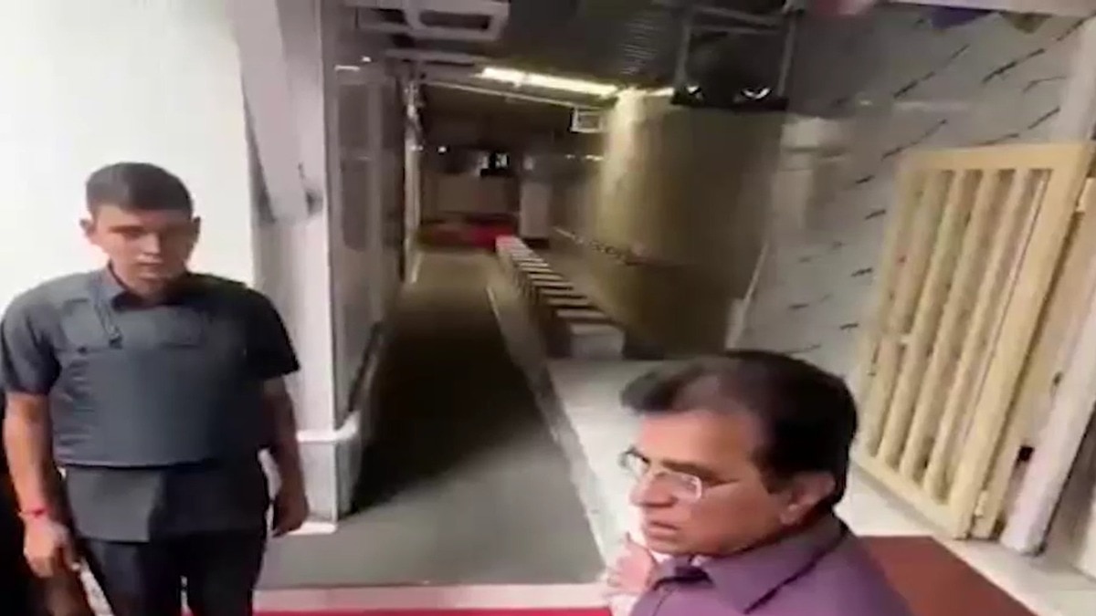 BJP leader Kirit Somaiya visited the mosque's location on September 3. (Screengrab) Mosque at Mumbai airport