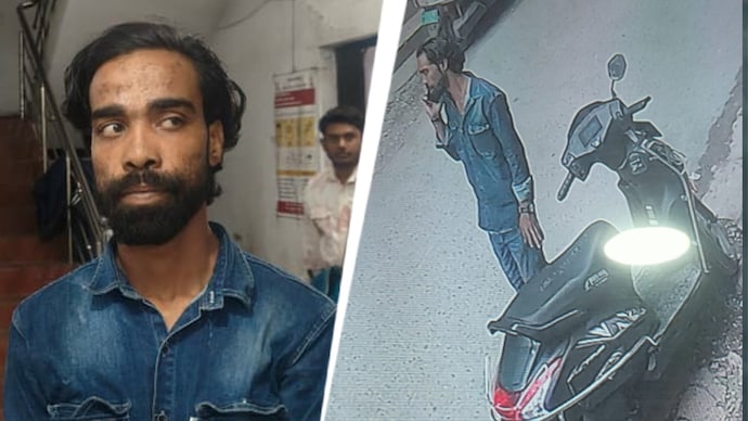 Accused Nirmal Dhakad, 28, who was arrested by Raigarh police for stealing five two-wheelers. (Source: ITG)