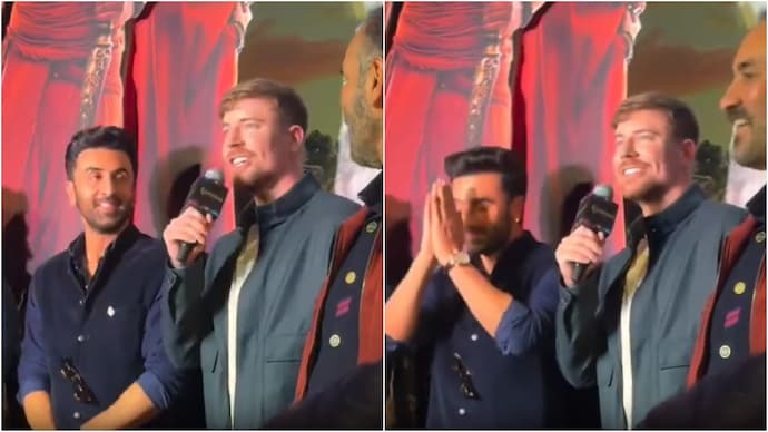 MrBeast chanted Jai Shri Ram at an event in Mumbai. (Photos: @lord_geopolitic/X) MrBeast