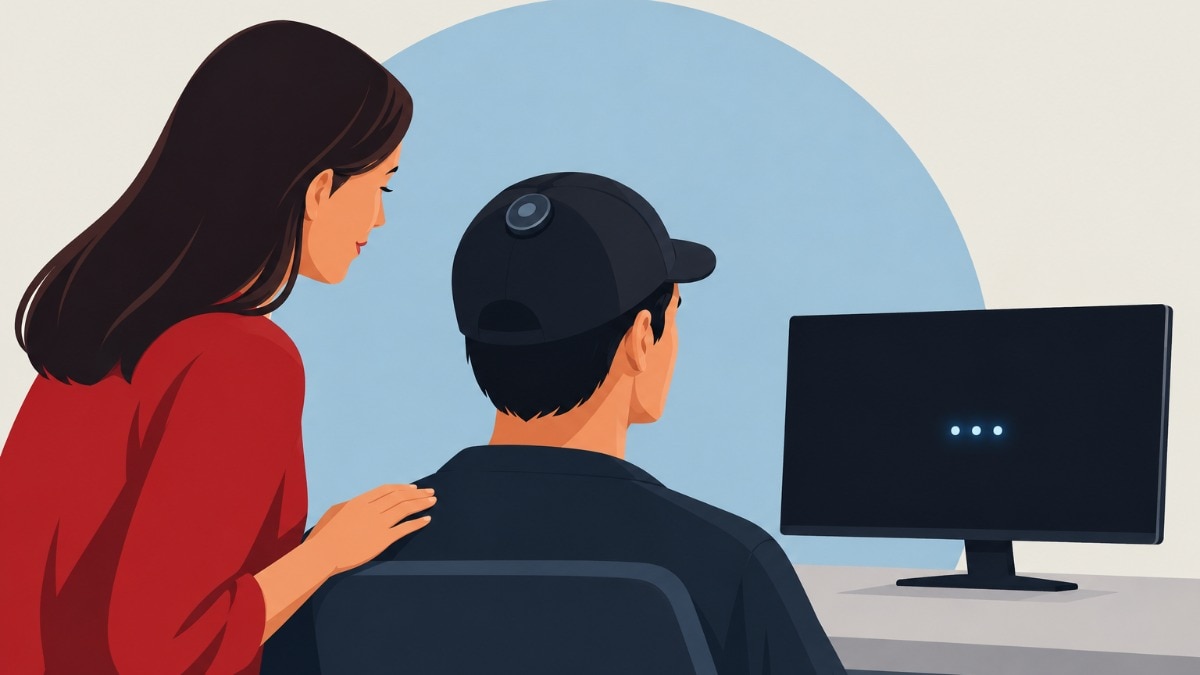 A man communicating with his partner using a Neuralink chip. (Representational image created using AI)