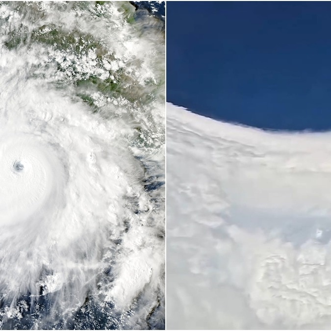 Noaa flies plane inside Category 5 Hurricane Polo. Watch flight footage
