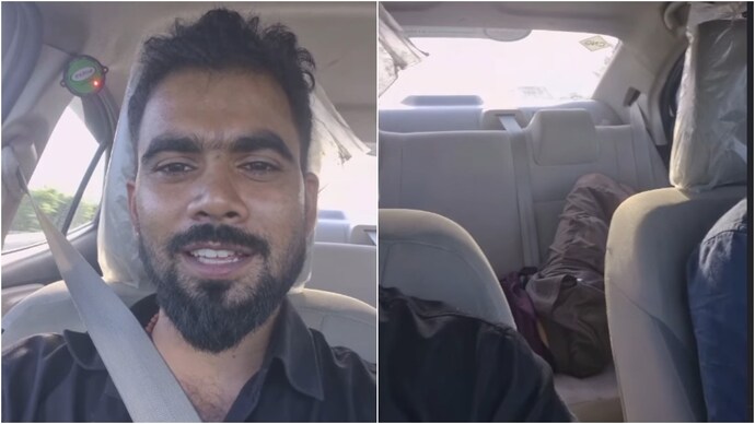 A man drove from Noida to Lucknow all by himself as his cab driver was exhausted. (Photos: travellermishra/Instagram) noida