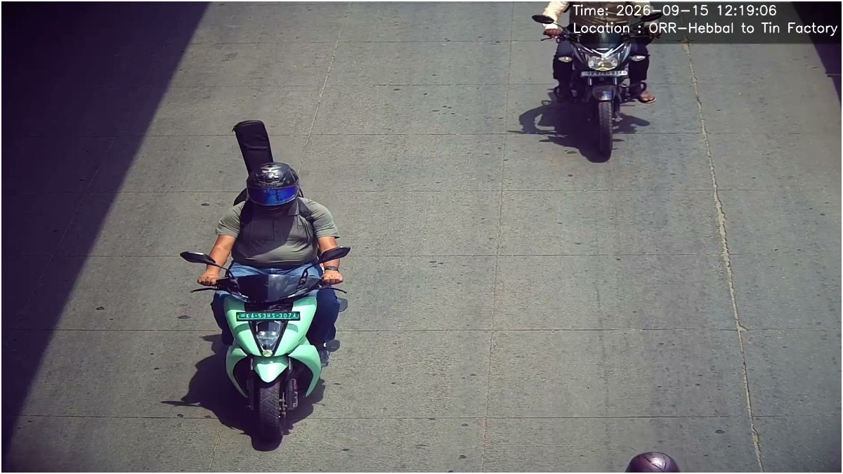 A Bengaluru resident received a peculiar challan for his helmetless 'pillion rider'. (Photos: Souvik Dutta/X) pillion