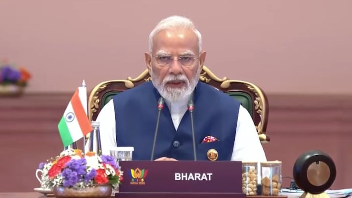 PM Modi at Bharat Mandapam PM Modi at Bharat Mandapam