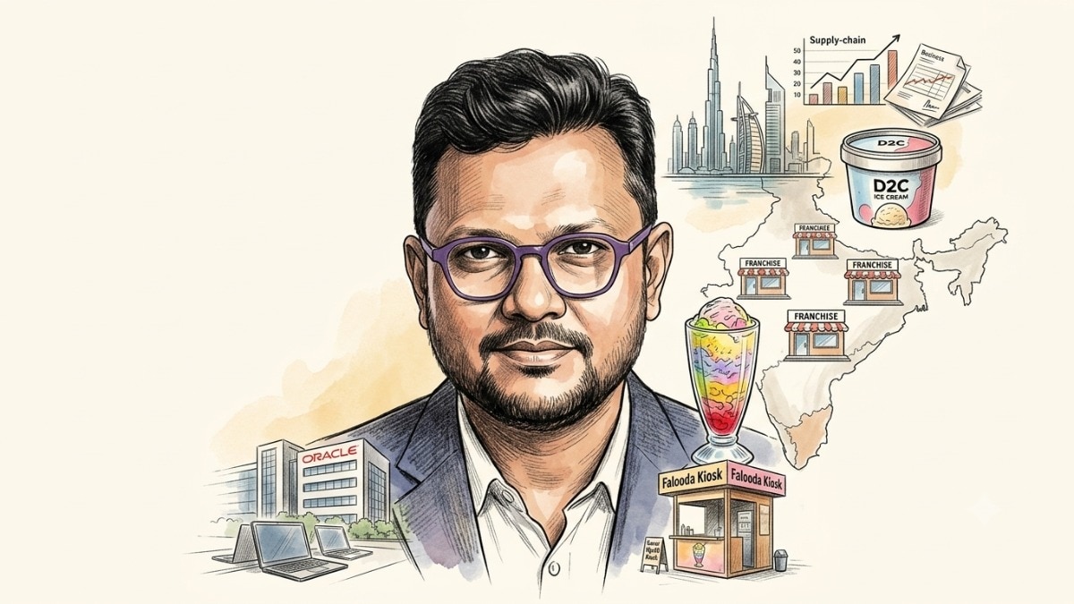 He left Oracle's Rs 1 lakh salary to sell falooda. Now he runs a Rs 9 crore business