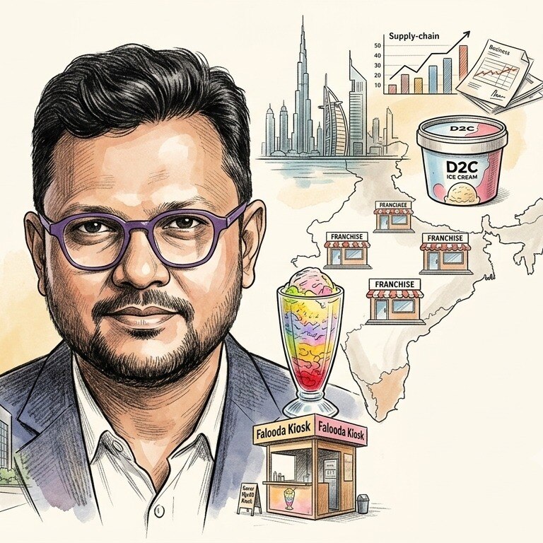 He left Oracle's Rs 1 lakh salary to sell falooda. Now he runs a Rs 9 crore business