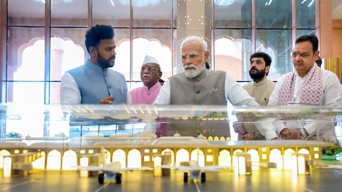 Prime Minister Narendra Modi and Civil Aviation Minister K Rammohan Naidu during the inauguration of the new terminal building of Jodhpur Airport and launch of the modified Udan scheme in July. (Photo: PTI) Prime Minister Narendra Modi and Civil Aviation Minister K Rammohan Naidu during the inauguration of the new terminal building of Jodhpur Airport and launch of the modified UDAN Scheme in July.