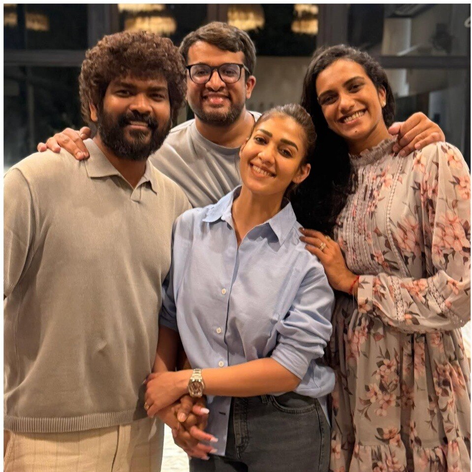 PV Sindhu leaves with 'a little more family' as Nayanthara, Vignesh host her