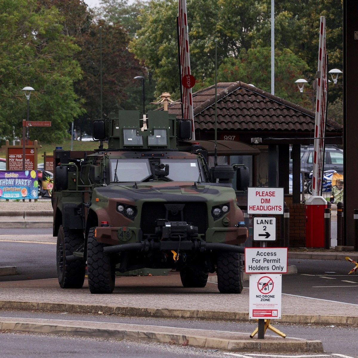 5 arrested over suspected terror, explosives offences near UK airbase used by US