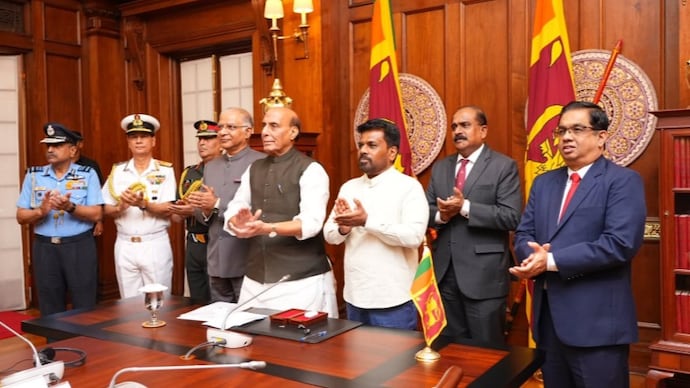 Rajnath Singh becomes the first Indian Defence Minister to visit Sri Lanka in 38 years. (Photo: x.com/rajnathsingh) Rajnath Singh in Sri Lanka