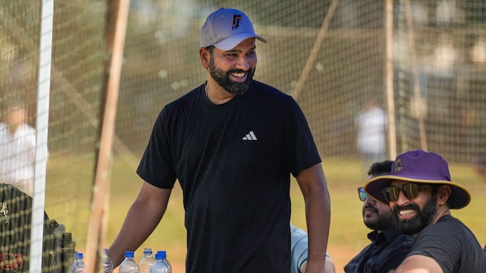 Abhishek Nayar teased Rohit Sharma with CSK, KKR chants. (Photo: PTI) Rohit Sharma, Abhishek Nayar, IPL