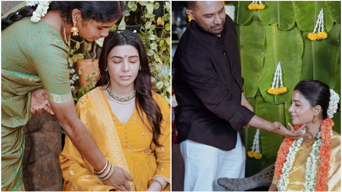 Samantha's baby shower: Raj showers her with rose petals amid sacred chants