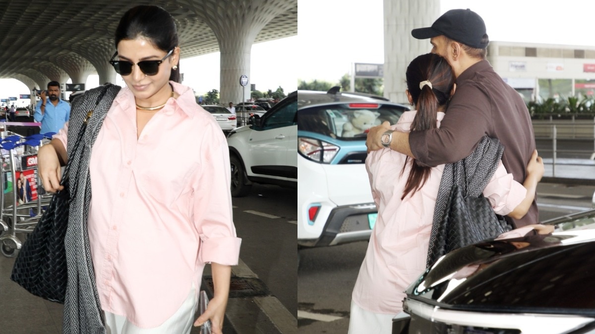 Pregnant Samantha hugs Raj Nidimoru during sweet Mumbai airport send-off. Watch