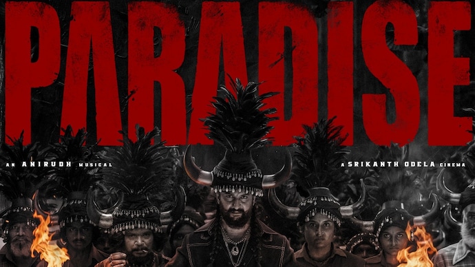 A poster of Srikanth Odela's The Paradise starring Nani and Kayadu Lohar. Photo (X/@TheParadiseOffl)