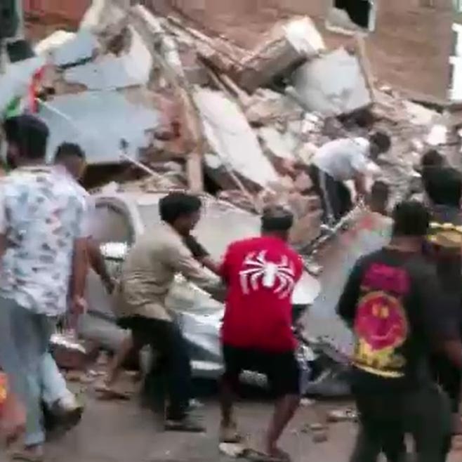 Satya Niketan building collapse