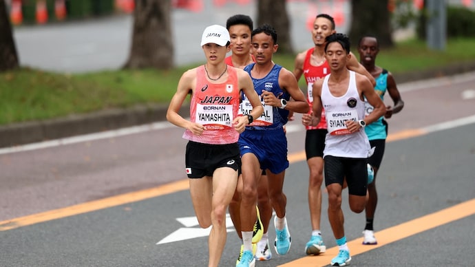 Asian Games: Sawan Barwal wins silver in men's marathon. (Reuters Photo) Sawan Barwal