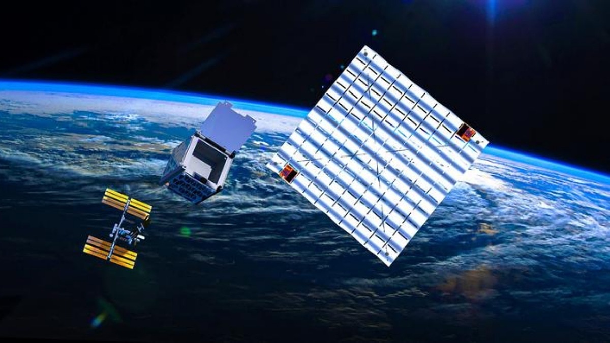 Students deploy tiny solar sails in space. It could travel to other stars