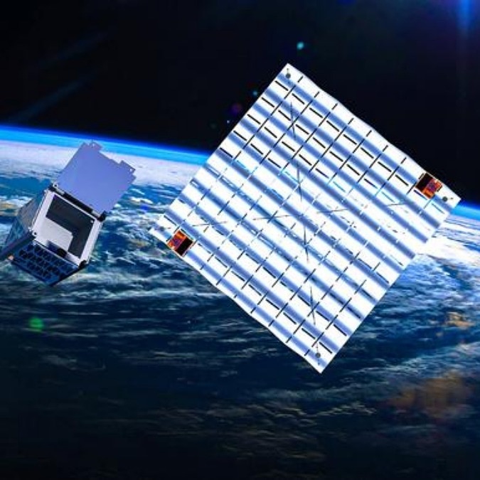 Students deploy tiny solar sails in space. It could travel to other stars