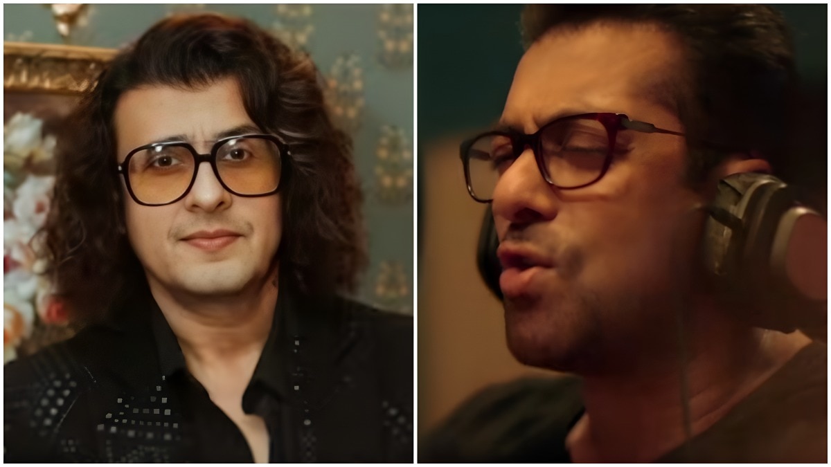 Sonu Nigam addressed the viral footage which showed him mocking Salman Khan's singing. (Credit: Instagram/sonunigamofficial/T-Series) Sonu Nigam reacts to edited clip of him mocking Salman Khan’s song Main Hoon Hero